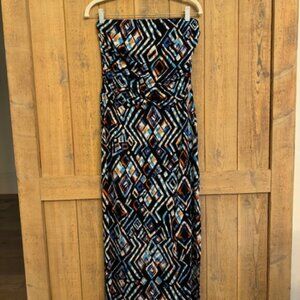 Veronia M Strapless Mid length Maxi Dress, Small